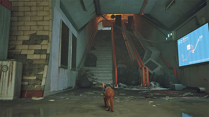 Zanim zajmiecie się eksploracją właściwego Śródmiasta musicie przejść przez stację metra, do której traficie od strony Mrowiska (Antvillage) z rozdziału 9 - Stray: Śródmiasto (Midtown), rozdział 10 - solucja, opis przejścia - Stray - poradnik do gry