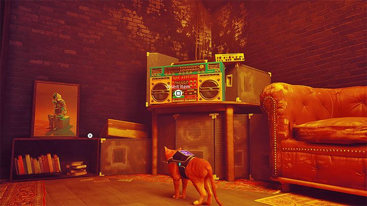 Z kasetą dotrzyjcie do sklepu odzieżowego w centralnej części Śródmiasta - Stray: Śródmiasto (Midtown), rozdział 10 - solucja, opis przejścia - Stray - poradnik do gry