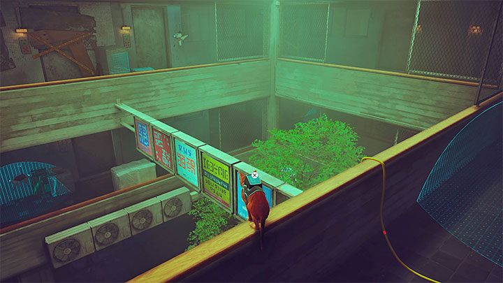 Na najwyższym piętrze wybierzcie drogę na skróty, tzn - Stray: Śródmiasto (Midtown), rozdział 10 - solucja, opis przejścia - Stray - poradnik do gry