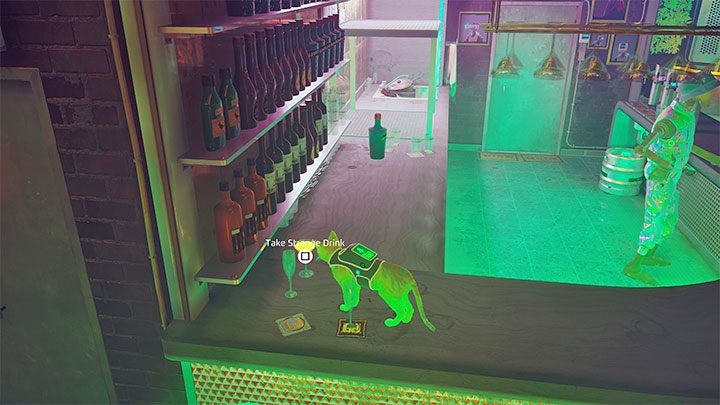 W klubie musicie znaleźć sposób na dotarcie do sekcji VIP-ów na piętrze - Stray: Śródmiasto (Midtown), rozdział 10 - solucja, opis przejścia - Stray - poradnik do gry