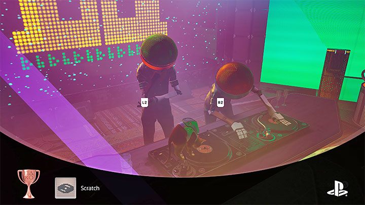 Z płytą dotrzyjcie do stanowiska DJ-ów - Stray: Trofea / Osiągnięcia - lista wszystkich, poradnik trofeowy - Stray - poradnik do gry