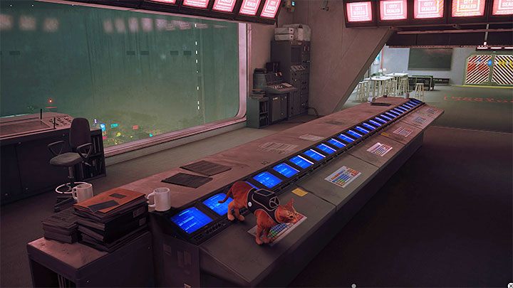 W pomieszczeniu kontrolnym wysłuchajcie komentarza B-12 i dotrzyjcie do głównego komputera - Stray: Pomieszczenie kontrolne (Control Room), rozdział 12 - solucja, opis przejścia, zakończenie - Stray - poradnik do gry