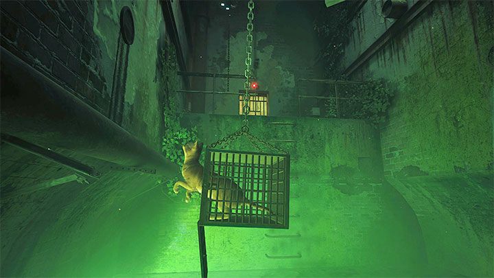 Rozdział ten rozpoczniecie w wiszącej klatce i musicie ją rozbujać - wychylajcie lewą gałkę analogową na przemian w lewo i prawo lub wciskajcie na przemian A i D na klawiaturze - Stray: Areszt (Jail), rozdział 11- solucja, opis przejścia - Stray - poradnik do gry