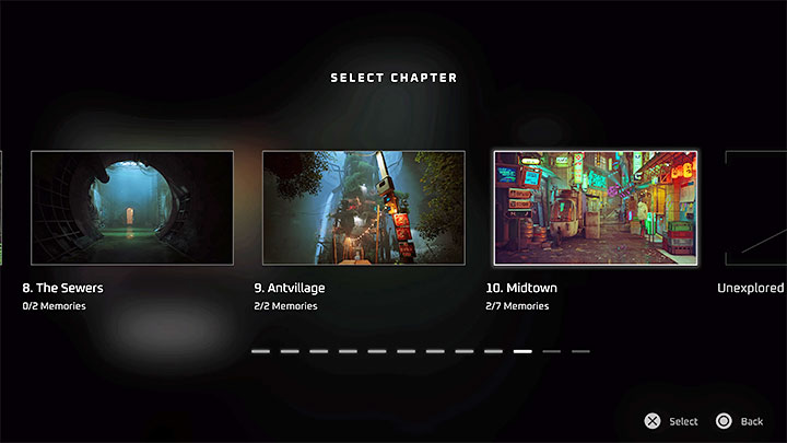 Powtarzanie rozdziałów przyda się przede wszystkim do zdobycia pominiętych osiągnięć oraz znajdziek - Stray: Wybór rozdziału (Chapter Select) - czy jest możliwy? - Stray - poradnik do gry