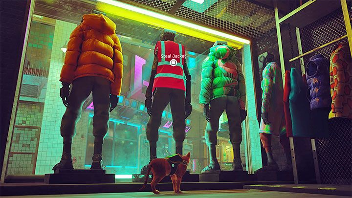 Pracownik sklepu Ozi nie lubi głośnej muzyki i pójdzie do przebieralni - Stray: Kamizelka robotnika (Worker Jacket) - jak zdobyć? - Stray - poradnik do gry