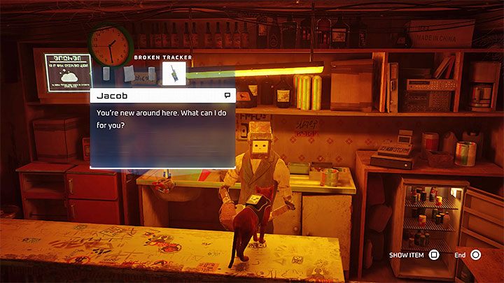 Możecie popytać się robotów z wioski na temat specjalisty, który mógłby naprawić urządzenie - Stray: Slumsy - część 2 (The Slums - Part 2), rozdział 6 - solucja, opis przejścia - Stray - poradnik do gry
