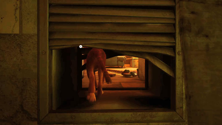 Dotrzyjcie do żółtego budynku po prawej - Stray: Slumsy - część 2 (The Slums - Part 2), rozdział 6 - solucja, opis przejścia - Stray - poradnik do gry