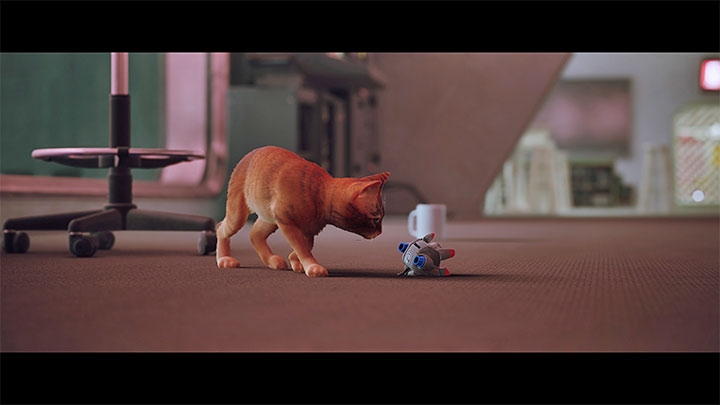 B-12 za zdjęcie blokady systemu płaci poświęceniem własnego oprogramowania i wyłączeniem się (śmiercią) - Stray: Zakończenie gry - solucja, opis finału - Stray - poradnik do gry