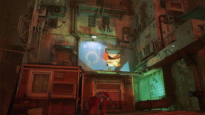 To jedna z 4 ważniejszych lokacji, do których możecie dotrzeć dopiero po wdrapaniu się na centralne dachy (w dowolny sposób) - Stray: Mapa slumsów (The Slums) - czy jest dostępna w grze? - Stray - poradnik do gry