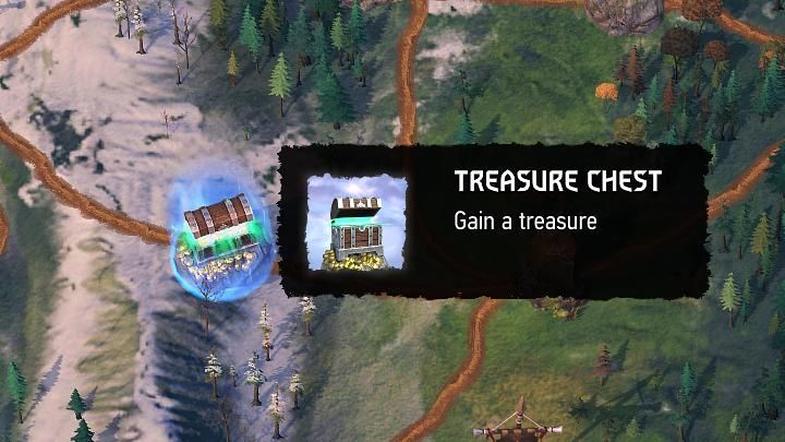 Skrzynie ze skarbami, widoczne na powyższym obrazku, to miejsca, które wzmocnią Waszą talię - Gwent Rogue Mage: Mapa - Gwent Rogue Mage - poradnik do gry