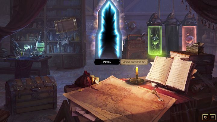 W laboratorium znajdziecie także portal, przez który wracacie do aktualnej wyprawy - Gwent Rogue Mage: Laboratorium - Gwent Rogue Mage - poradnik do gry