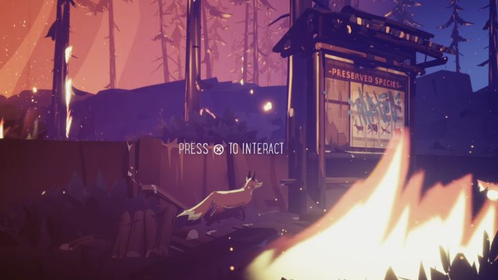 Gdy natraficie na płonącą kłodę, cofnijcie się kawałek i wskoczcie na ścieżkę obok tablicy informacyjnej - Endling: Noce 1-3 - solucja, opis przejścia - Endling - poradnik do gry