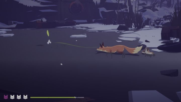 Odkryjcie nowy teren i spróbujcie złowić rybę w rzece, na południe od Waszej nory - Endling: Noce 4-6 - solucja, opis przejścia - Endling - poradnik do gry