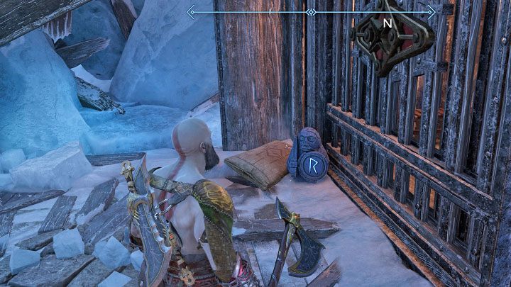 Pieczęć 2 jest obok jednej z krat nadających się do przesunięcia w bok - God of War Ragnarok: Szczątki więzienia Asów (Aesir Prison Wreckage), Niflheim - sekrety, znajdźki - God of War Ragnarok - poradnik do gry