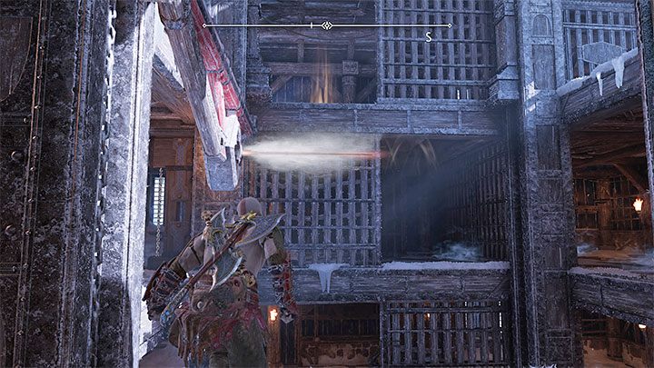 Skrzynia jest na najwyższym poziomie więzienia, ale drogę do niej blokują kraty - God of War Ragnarok: Szczątki więzienia Asów (Aesir Prison Wreckage), Niflheim - sekrety, znajdźki - God of War Ragnarok - poradnik do gry