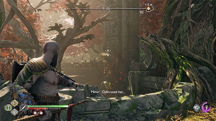 Podczas przeprawy miniecie legowisko mini-bossa Blatonn - walka z tym silnym wilkołakiem jest całkowicie opcjonalna - God of War Ragnarok: Stworzenia z przepowiedni (Creatures of Prophecy) - solucja, opis przejścia - God of War Ragnarok - poradnik do gry