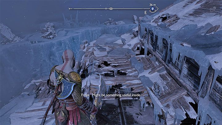 Liniowa ścieżka prowadzi do ukrytego regionu Szczątki więzienia Asów (Aesir Prison Wreckage) - God of War Ragnarok: Zniszczone więzienie (The Broken Prison) - solucja, opis przejścia - God of War Ragnarok - poradnik do gry