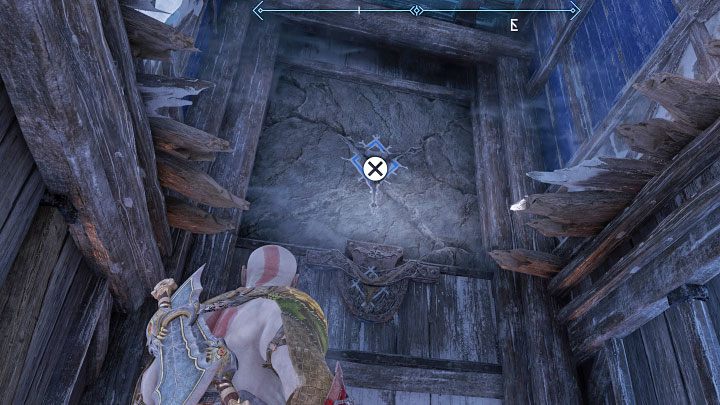 W jednym z bocznych pomieszczeń więzienia dostępna jest też dodatkowa akcja - możecie przyciągnąć się do osłabionej ściany i przebić się przez nią - God of War Ragnarok: Zniszczone więzienie (The Broken Prison) - solucja, opis przejścia - God of War Ragnarok - poradnik do gry