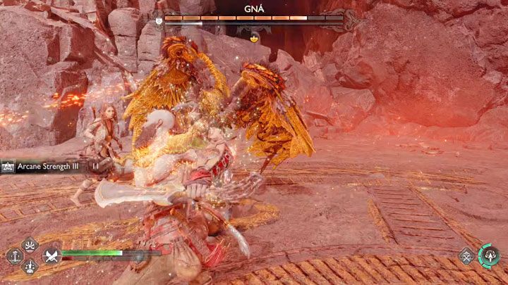 Królowa walkirii ma długi pasek zdrowia i jest bardzo wytrzymała na ataki - God of War Ragnarok: Jak pokonać bossa Królowa walkirii Gna (Valkyrie Queen Gna)? - God of War Ragnarok - poradnik do gry