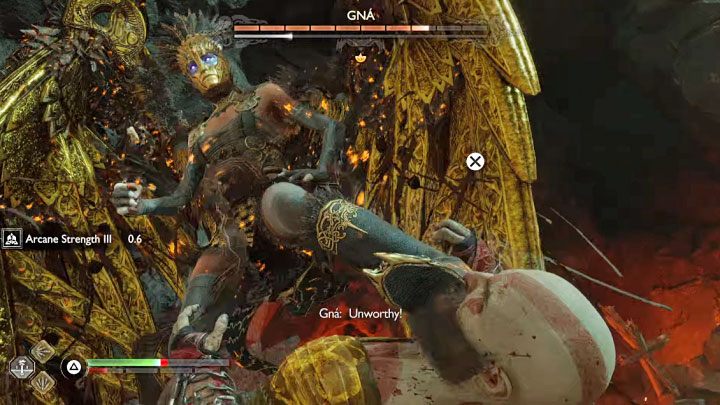 Lądowanie na arenie - Jest ono znacznie szybsze od podobnych ataków berserków - God of War Ragnarok: Jak pokonać bossa Królowa walkirii Gna (Valkyrie Queen Gna)? - God of War Ragnarok - poradnik do gry