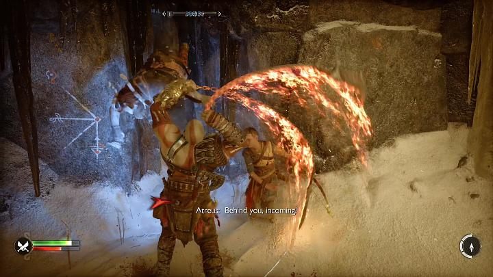 Towarzyszom można także wydawać polecenia, aby np - God of War Ragnarok: Walka - God of War Ragnarok - poradnik do gry