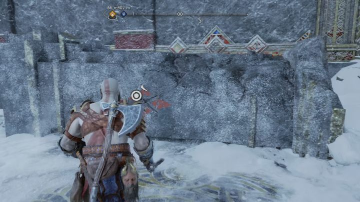 Złapcie za uchwyt i przesuńcie tarczę w lewą stronę - God of War Ragnarok: Skarbiec (The Lost Treasury), Midgard - sekrety, znajdźki - God of War Ragnarok - poradnik do gry