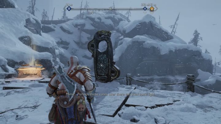 Złapcie za łańcuch i obniżcie uchwyt na sam dół - God of War Ragnarok: Opuszczony Posterunek (The Derelict Outpost), Midgard - sekrety, znajdźki - God of War Ragnarok - poradnik do gry