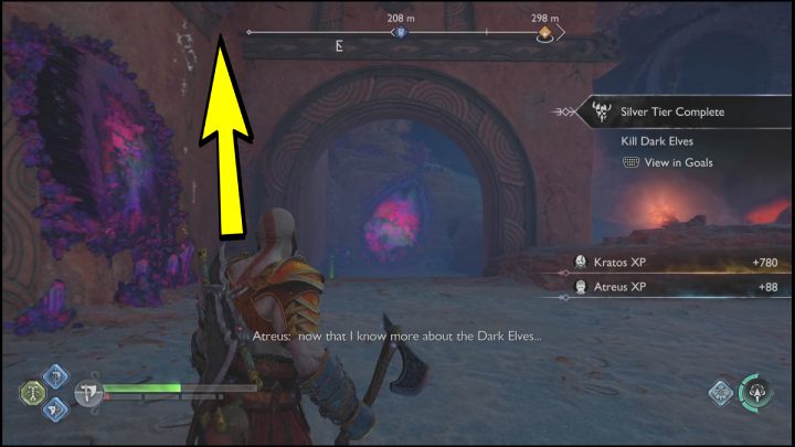 Po skończonej walce wejdźcie po ścianie na górę - God of War Ragnarok: Tajemnica Piasków (Secret of the Sands) - solucja, opis przejścia - God of War Ragnarok - poradnik do gry