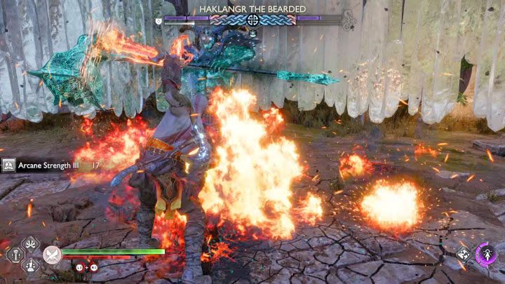 Unikalna cecha tej walki to możliwość używania przez bossa 3 rodzajów pancerzy - God of War Ragnarok: Jak pokonać berserka Haklangr Brodaty (Haklangr the Bearded)? - God of War Ragnarok - poradnik do gry