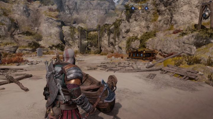 Aby otworzyć skrzynię, wszystkie 3 dzwony z runami muszą rozbrzmiewać naraz - God of War Ragnarok: Wyspa Alberyka (Alberich Island), Svartalfheim - sekrety, znajdźki - God of War Ragnarok - poradnik do gry