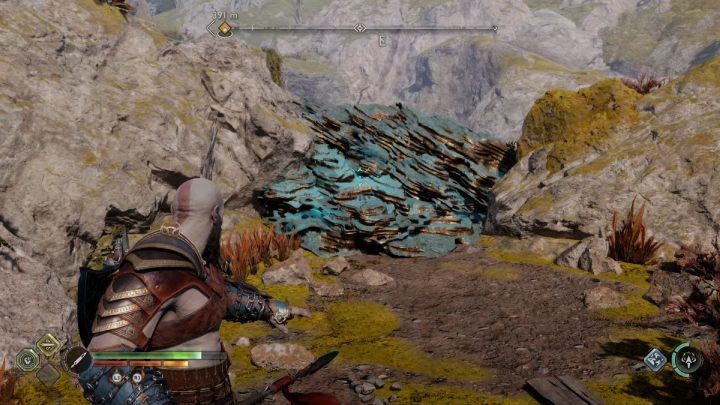 Użyjcie włóczni, aby dostać się na wyższy teren - God of War Ragnarok: Wyspa Alberyka (Alberich Island), Svartalfheim - sekrety, znajdźki - God of War Ragnarok - poradnik do gry