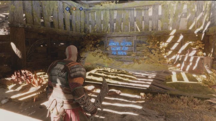 Odczytane runy są na najniższym poziomie platformy - God of War Ragnarok: Platforma Althjofa (Althjofs Rig), Svartalfheim - sekrety, znajdźki - God of War Ragnarok - poradnik do gry