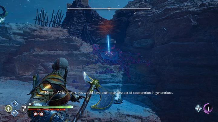 Wyjmijcie kryształ leżący po lewej stronie posągu i odłóżcie go obok - God of War Ragnarok: Dar Frejra (Freyrs Gift) - solucja, opis przejścia - God of War Ragnarok - poradnik do gry