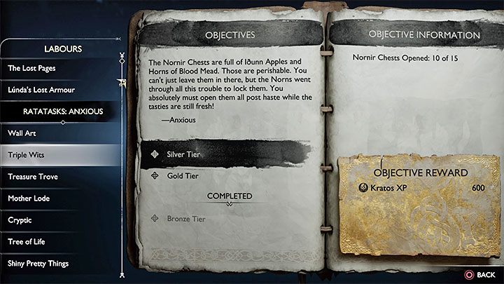 Dobrym sposobem na pozyskanie doświadczenia są prace (Labours) - różnorakie opcjonalne wyzwania - God of War Ragnarok: Jak zdobywać punkty doświadczenia (XP)? - God of War Ragnarok - poradnik do gry