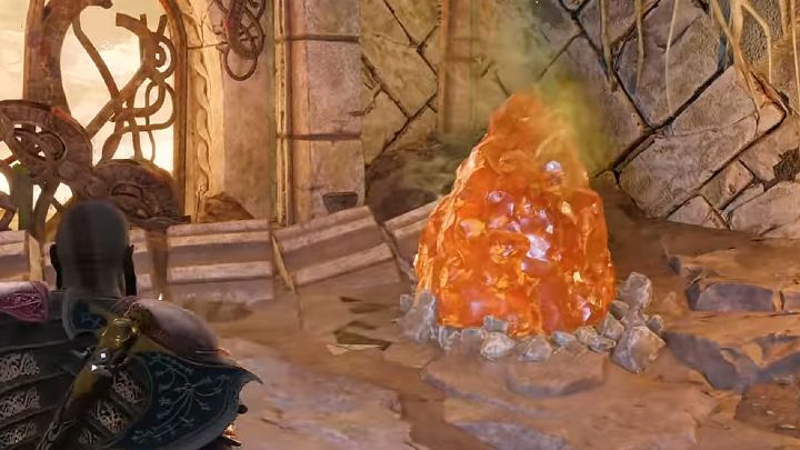 Zwiedzając krater w Vanaheim natkniecie się na kryształy widoczne na powyższym screenie - God of War Ragnarok: Zdobywanie składników do craftingu - God of War Ragnarok - poradnik do gry