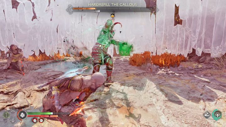Postarajcie się co najmniej raz w trakcie pojedynku aktywować spartański szał - God of War Ragnarok: Jak pokonać Hardrefilla Bezwzględnego (Hardrefill the Callous)? - God of War Ragnarok - poradnik do gry