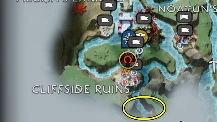 Musicie dotrzeć do południowego regionu Kaskady Bogini (Goddess Flass) i jest on domyślnie niedostępny, bo dostępu do południowego Vanaheim broni wielka brama na rzece i trzeba się jej najpierw pozbyć - God of War Ragnarok: Niepokój Frei (Freyas Missing Peace) - solucja, opis przejścia - God of War Ragnarok - poradnik do gry