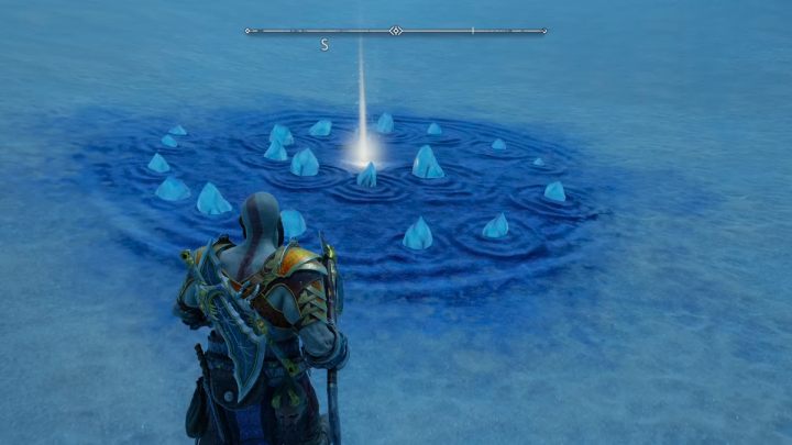 1 połówka klucza leży niedaleko monumentu Frejra w zachodniej części regionu Zakazane Piaski (The Forbidden Sands) - God of War Ragnarok: Drzwi na pustyni (The Desert Door) - solucja, opis przejścia - God of War Ragnarok - poradnik do gry