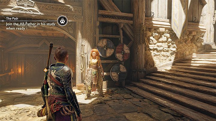 Przy próbie opuszczenia pokoju spotkacie Thrud - God of War Ragnarok: Uciekinier (The Runaway) - solucja, opis przejścia - God of War Ragnarok - poradnik do gry