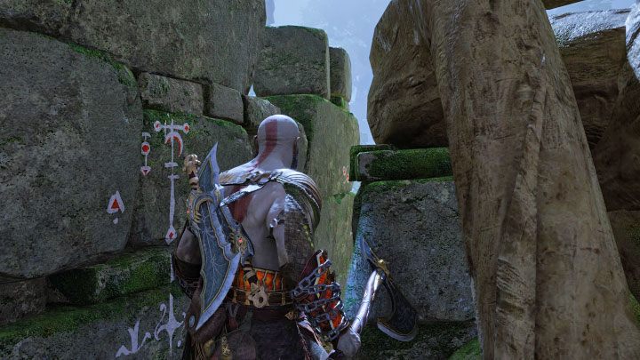 Dotarcie do drugiej połówki nie jest oczywiste - musicie dopłynąć łodzią do ukrytej z boku przystani Dżungla (obrazek 1), przecisnąć się między skałami (obrazek 2) i rozprawić się z parą ogrów - God of War Ragnarok: Ofiary wojny (Casualties of War) - solucja, opis przejścia - God of War Ragnarok - poradnik do gry