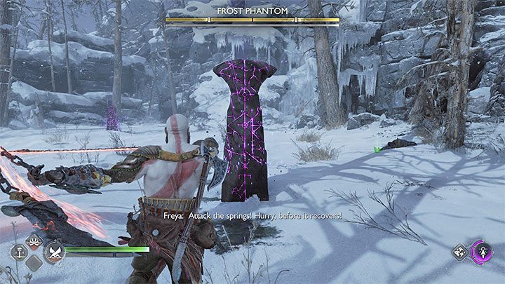 Wasze ataki muszą naładować biały pasek fantoma żeby go ogłuszyć - God of War Ragnarok: Jak pokonać Fantoma mroźnego (Frost Phantom)? - God of War Ragnarok - poradnik do gry