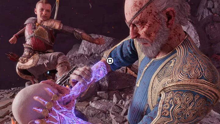 Pozbawienie Odyna paska zdrowia pozwoli Wam wcisnąć R3 po zbliżeniu się do ogłuszonego bossa - God of War Ragnarok: Odyn (Odin) - jak pokonać finałowego bossa? - God of War Ragnarok - poradnik do gry