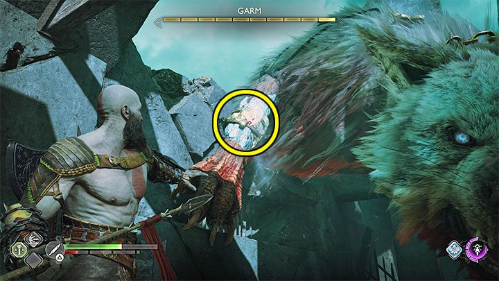 Garm pojawi się na trasie ucieczki i musicie go przepędzić - God of War Ragnarok: Jak pokonać Garma (pościg i druga walka)? - God of War Ragnarok - poradnik do gry