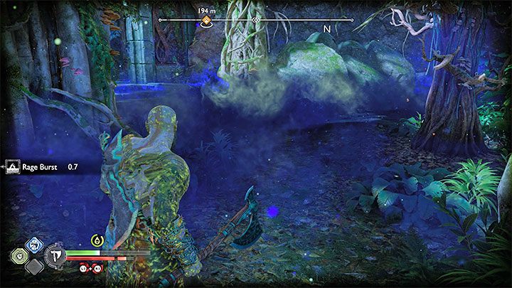 Niebieska trujące opary unoszące się nad ziemią to jedno z kilku zagrożeń środowiskowych, z którymi musicie radzić sobie podczas przeprawy przez krainę Vanaheim - God of War Ragnarok: Jak unikać niebieskich trujących oparów w Vanaheim? - God of War Ragnarok - poradnik do gry