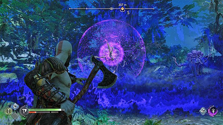 Druga metoda wymaga użycia w tych sytuacjach, w których obok siebie są dwie rośliny wysyłające trujące opary - God of War Ragnarok: Jak unikać niebieskich trujących oparów w Vanaheim? - God of War Ragnarok - poradnik do gry