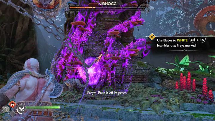 Freja docelowo ponownie utworzy pieczęcie, ale tym razem trafcie je Ostrzami Chaosu - God of War Ragnarok: Jak pokonać Nidhogga, węża z Vanaheim? - God of War Ragnarok - poradnik do gry