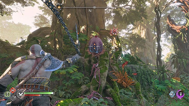 Podczas przeprawy będziecie napotykać ogniki (Wisps) - są one początkowo odporne na fizyczne ataki Kratosa - God of War Ragnarok: Konfrontacja (The Reckoning) - solucja, opis przejścia - God of War Ragnarok - poradnik do gry