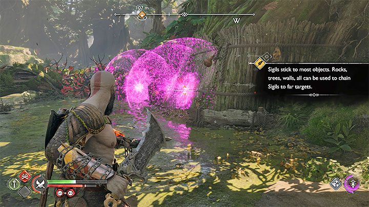 Nieco dalej trzeba ponownie stworzyć reakcję łańcuchową - God of War Ragnarok: Konfrontacja (The Reckoning) - solucja, opis przejścia - God of War Ragnarok - poradnik do gry