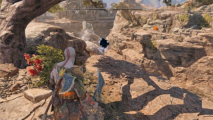 Szczelina znajduje się na północny-zachód od sklepu i mistycznej bramy i możecie dotrzeć do niej ze wschodu (do momentu odblokowania skrótu w pobliskich ruinach) - God of War Ragnarok: Równiny (The Plains), Vanaheim - sekrety, znajdźki - God of War Ragnarok - poradnik do gry