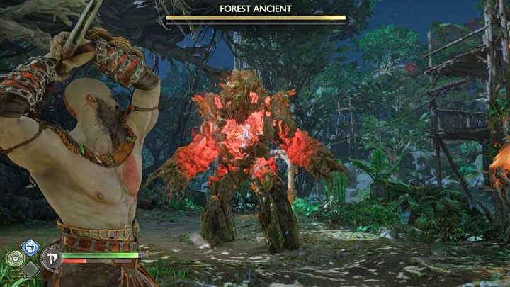 Starajcie się szybko rzucić Lewiatanem w otwór w klatce piersiowej - God of War Ragnarok: Jak pokonać Pradawnego leśnego (Forest Ancient)? - God of War Ragnarok - poradnik do gry
